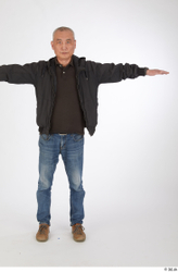 Whole Body Man T poses Asian Casual Slim Standing Street photo references